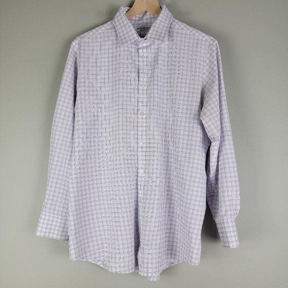 Mizzen+Main Other - Mizzen + Main Long Sleeve Shirt Plaid Medium White Blue Red Small Flaws
